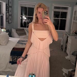 Dion Lee Pink Pleated Dress